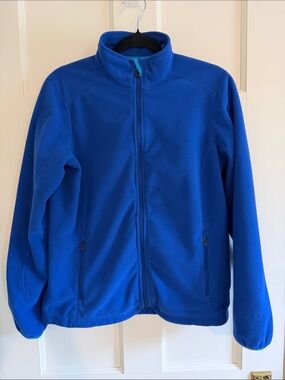 🫐 L.L.Bean cobalt blue Polartec windstopper fleece jacket. Size S Regular.